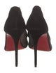Christian Louboutin Suede Mesh Accents Pumps