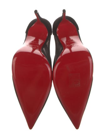 Christian Louboutin Suede Mesh Accents Pumps