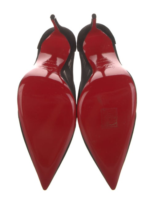 Christian Louboutin Suede Mesh Accents Pumps