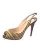 Christian Louboutin Animal Print Slingback Sandals