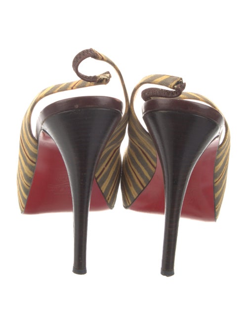 Christian Louboutin Animal Print Slingback Sandals