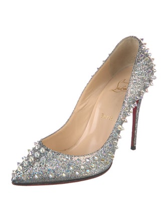 Christian Louboutin Spike Accents Leather Pumps