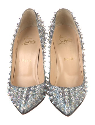 Christian Louboutin Spike Accents Leather Pumps