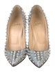 Christian Louboutin Spike Accents Leather Pumps