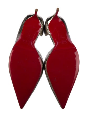 Christian Louboutin Leather Lasercut Accents D'Orsay Pumps