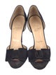 Christian Louboutin Satin Bow Accents D'Orsay Pumps
