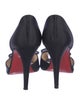 Christian Louboutin Satin Bow Accents D'Orsay Pumps