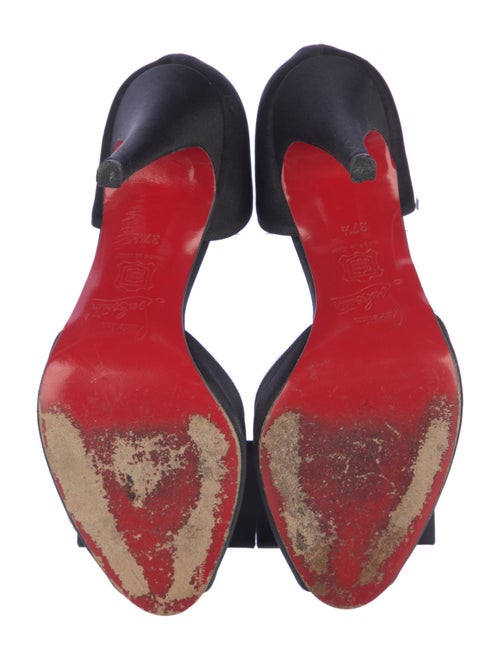 Christian Louboutin Satin Bow Accents D'Orsay Pumps