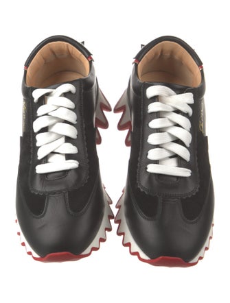 Christian Louboutin Spike Accents Leather Sneakers