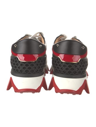Christian Louboutin Spike Accents Leather Sneakers