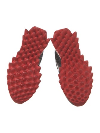 Christian Louboutin Spike Accents Leather Sneakers
