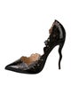 Christian Louboutin Patent Leather Lasercut Accents D'Orsay Pumps