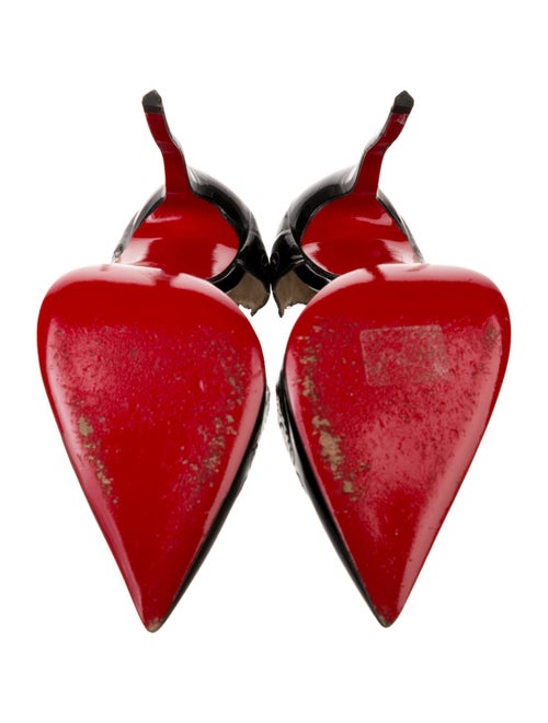 Christian Louboutin Patent Leather Lasercut Accents D'Orsay Pumps