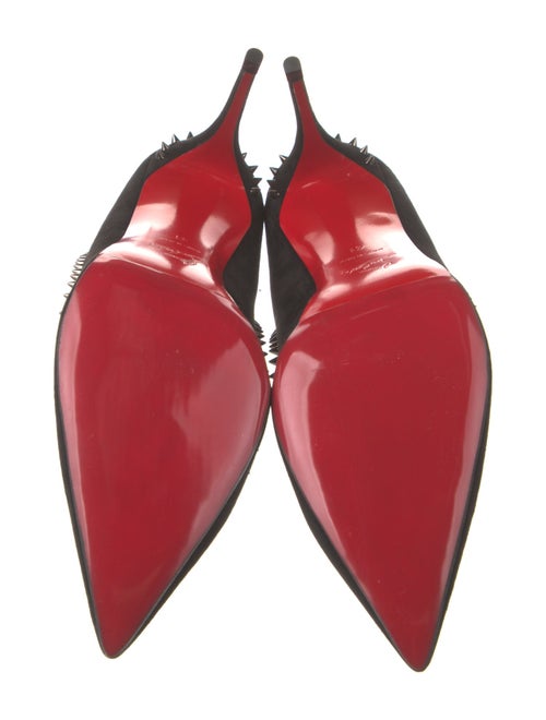 Christian Louboutin Anjalina 85 Veau Velours Spike Accents Pumps