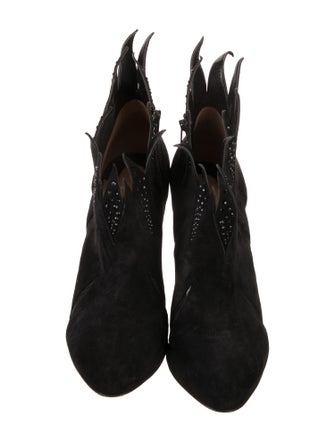 Christian Louboutin Suede Mesh Accents Pumps