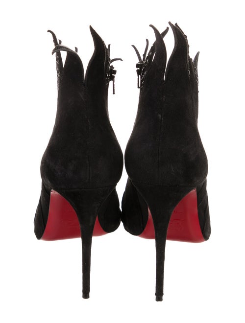Christian Louboutin Suede Mesh Accents Pumps