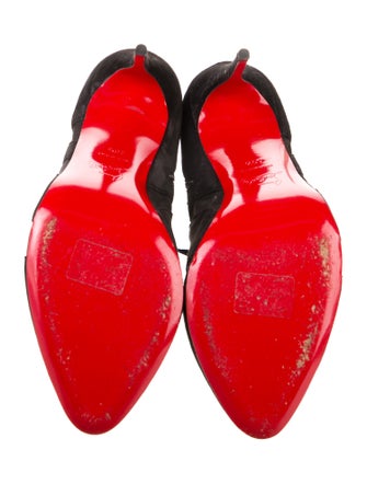 Christian Louboutin Suede Mesh Accents Pumps