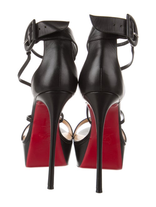 Christian Louboutin Guiptik 150 Lace Chantilly Leather Sandals