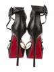 Christian Louboutin Guiptik 150 Lace Chantilly Leather Sandals