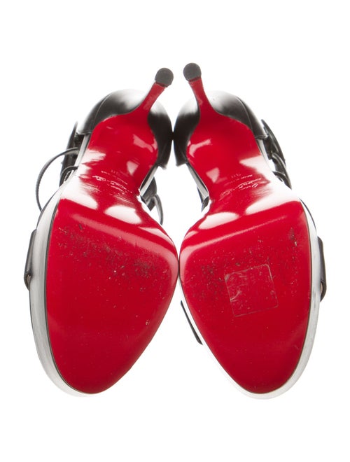 Christian Louboutin Guiptik 150 Lace Chantilly Leather Sandals