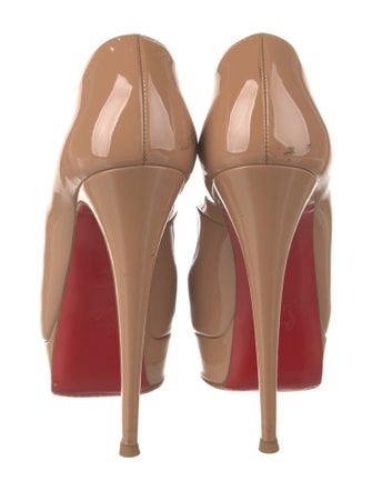 Christian Louboutin Lady Peep 150 Patent Patent Leather Pumps