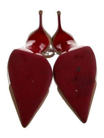 Christian Louboutin Spike Accents Leather T-Strap Pumps