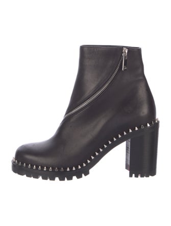Christian Louboutin Spike Accents Leather Boots