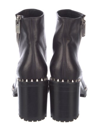 Christian Louboutin Spike Accents Leather Boots