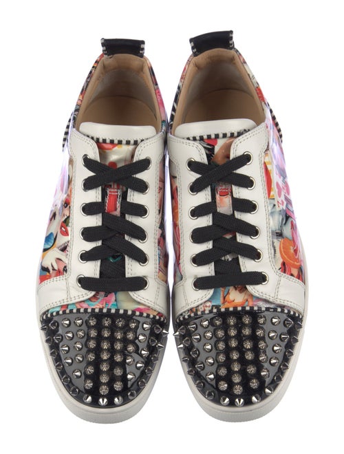 Christian Louboutin Spike Accents Leather Sneakers