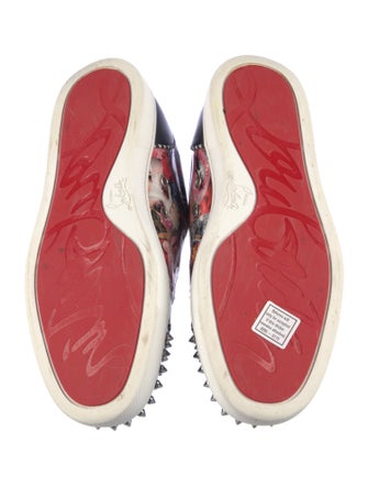 Christian Louboutin Spike Accents Leather Sneakers
