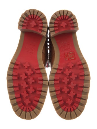 Christian Louboutin Spike Accents Leather Combat Boots