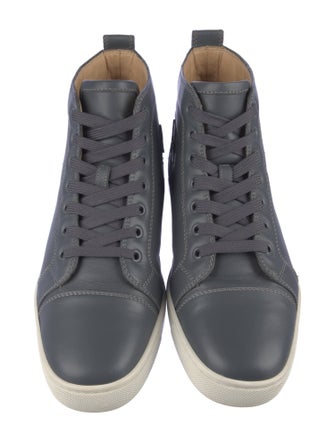 Christian Louboutin Leather Embroidered Accent Sneakers