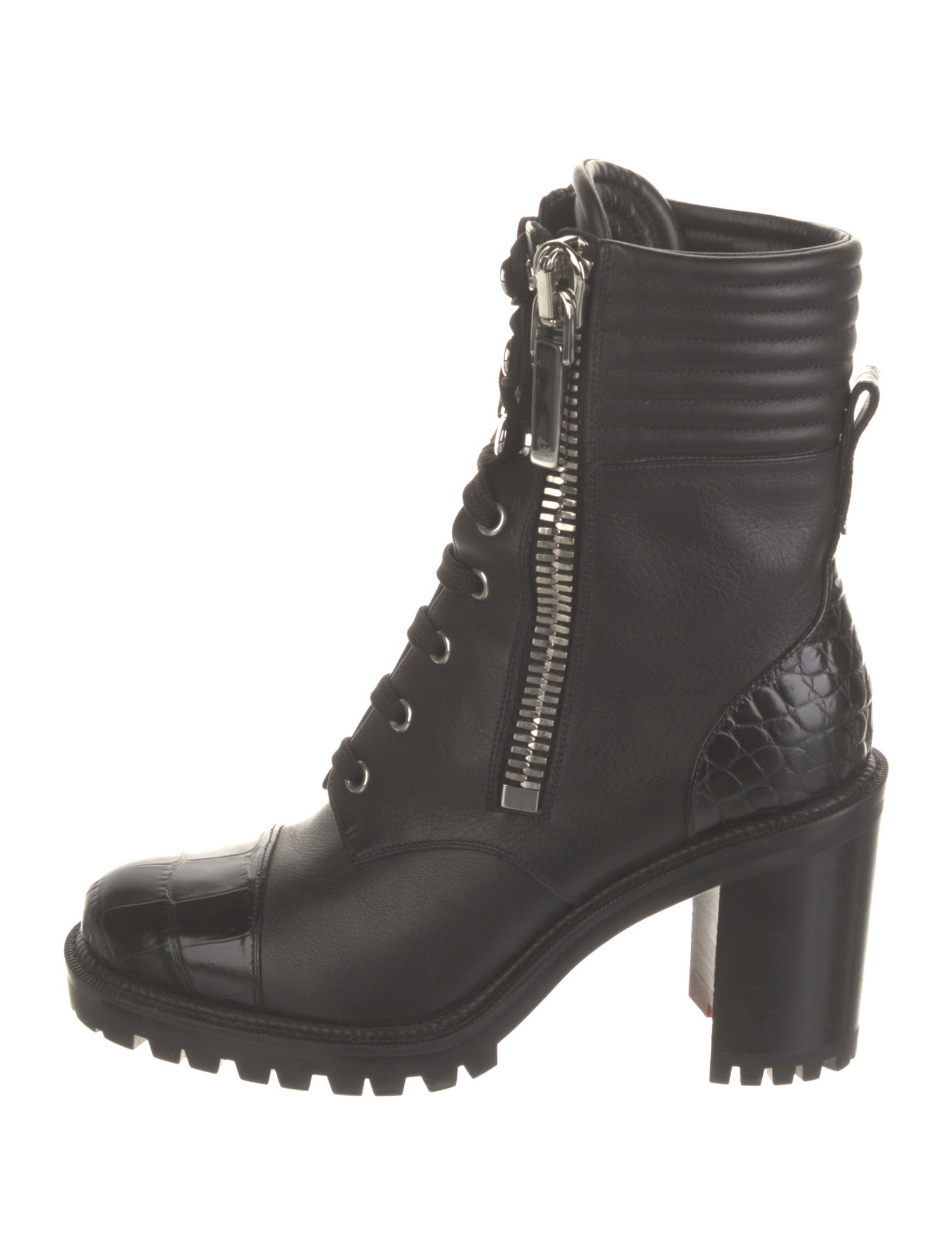 Christian Louboutin Leather Combat Boots