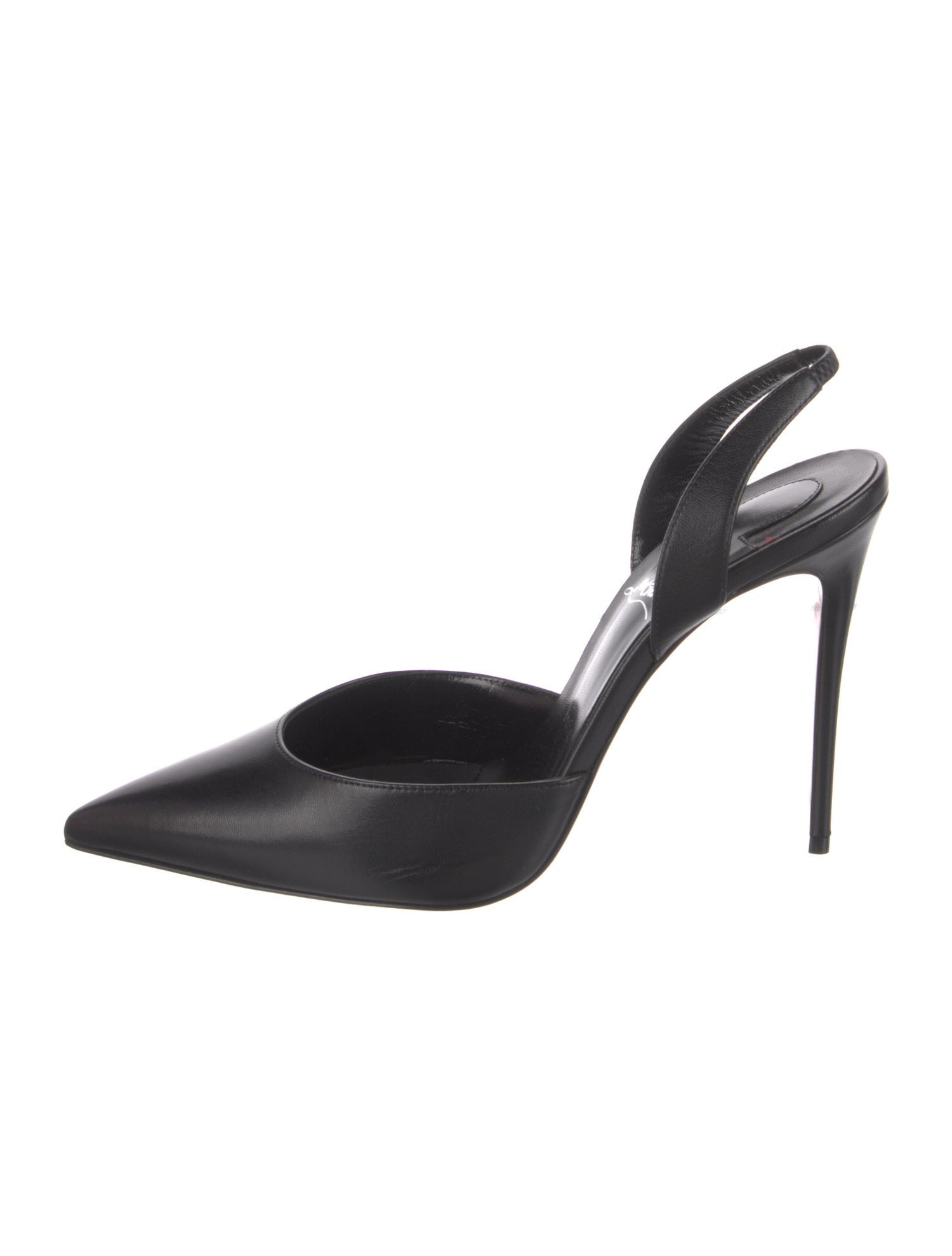 Christian Louboutin O Kate Sling 100 Leather Slingback Pumps