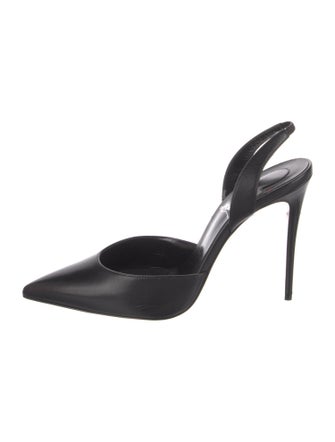 Christian Louboutin O Kate Sling 100 Leather Slingback Pumps