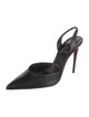 Christian Louboutin O Kate Sling 100 Leather Slingback Pumps