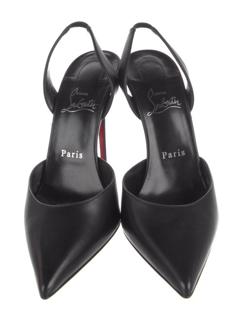 Christian Louboutin O Kate Sling 100 Leather Slingback Pumps