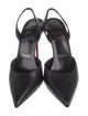 Christian Louboutin O Kate Sling 100 Leather Slingback Pumps