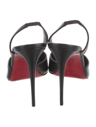 Christian Louboutin O Kate Sling 100 Leather Slingback Pumps