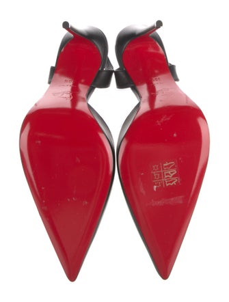 Christian Louboutin O Kate Sling 100 Leather Slingback Pumps