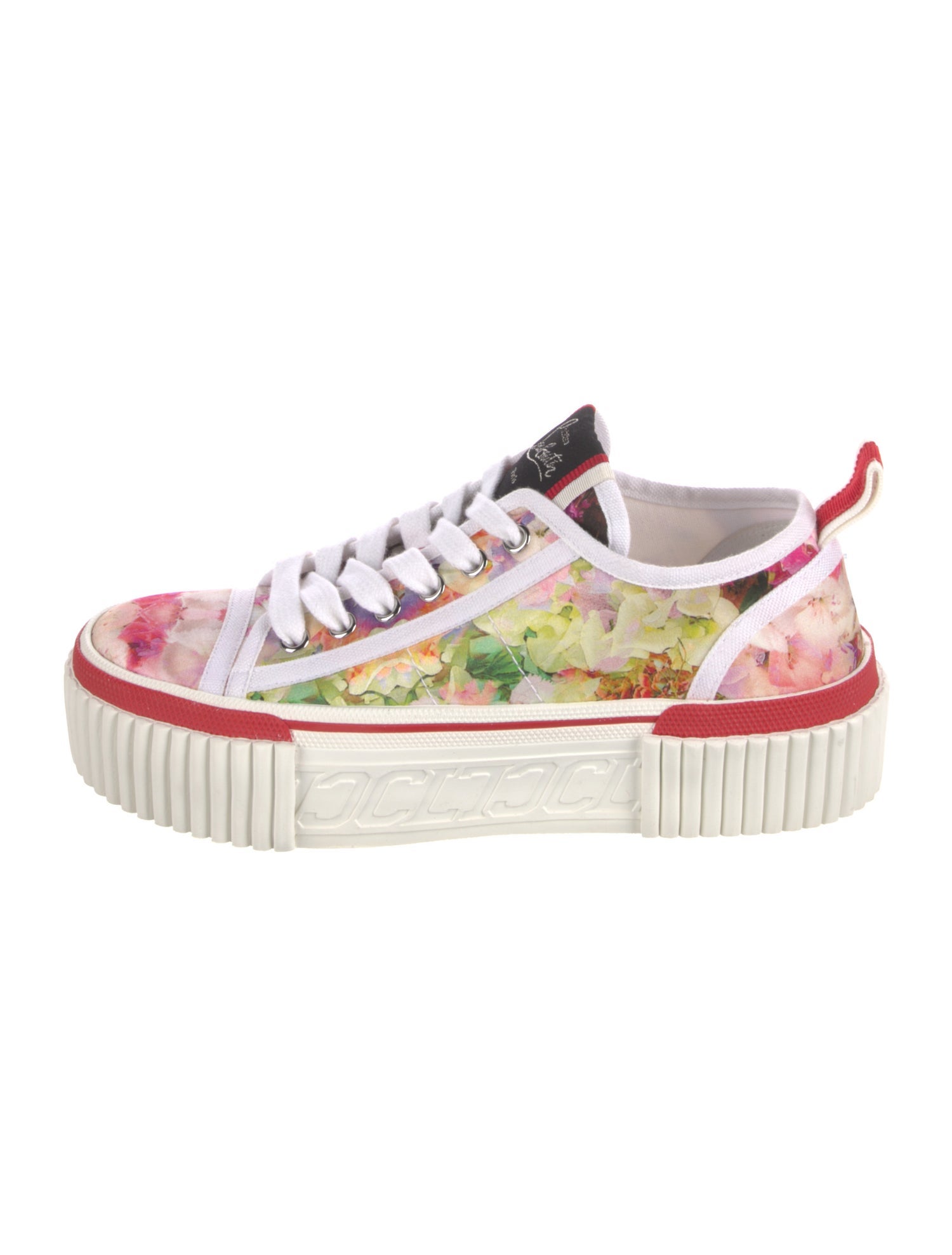 Christian Louboutin Satin Printed Sneakers