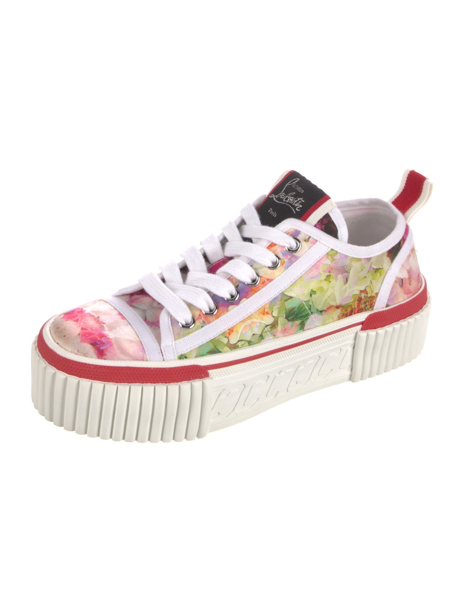 Christian Louboutin Satin Printed Sneakers