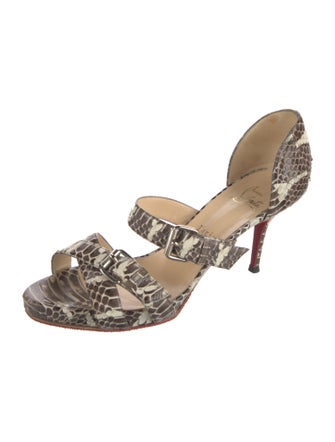 Christian Louboutin Snakeskin Animal Print Sandals