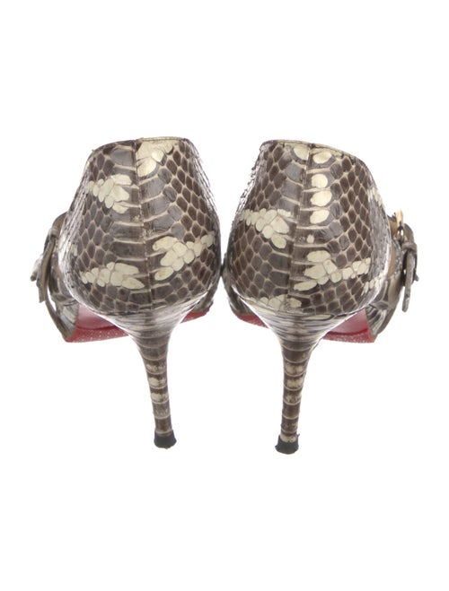 Christian Louboutin Snakeskin Animal Print Sandals