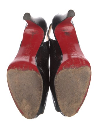 Christian Louboutin Patent Leather Slingback Pumps