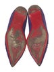 Christian Louboutin Faux Pearl Accents Suede Flats