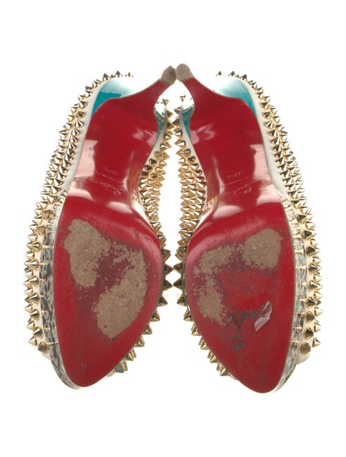 Christian Louboutin Spike Accents Leather Pumps
