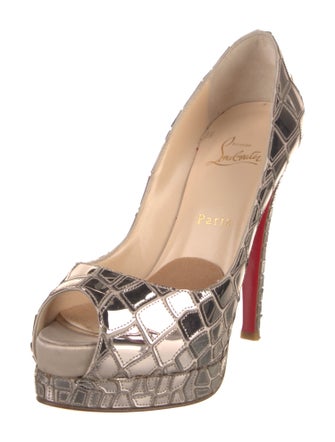 Christian Louboutin Patent Leather Printed Pumps