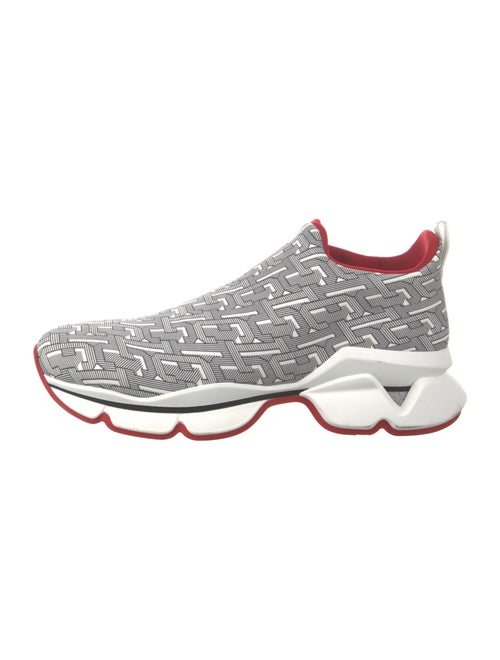 Christian Louboutin Printed Glitter Accents Athletic Sneakers