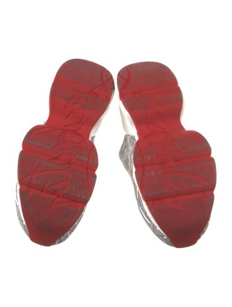 Christian Louboutin Printed Glitter Accents Athletic Sneakers